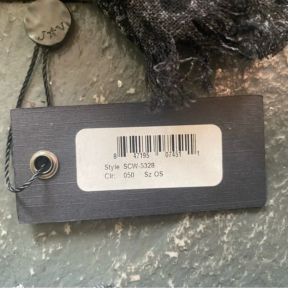 John Varvatos Black and Gray Scarf - Picture 4 of 9